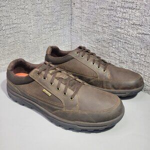 Rockport TTWP Men's US Size13W Brown Leather Waterproof Oxford Shoes A12852